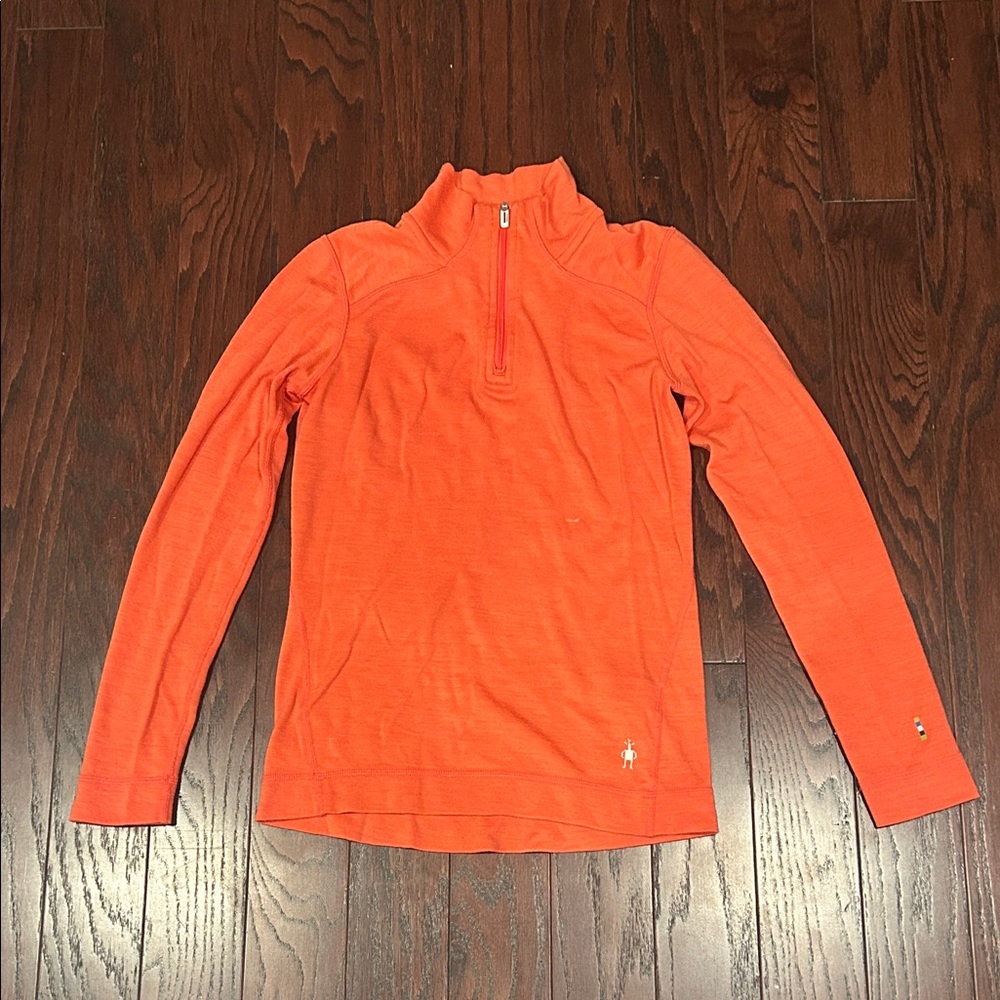 Smartwool Orange Merino 250 Quarter-Zip Pullover
